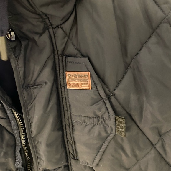 G-star raw denim Doonray quilted weather vest with hoodie - Picture 2 of 8